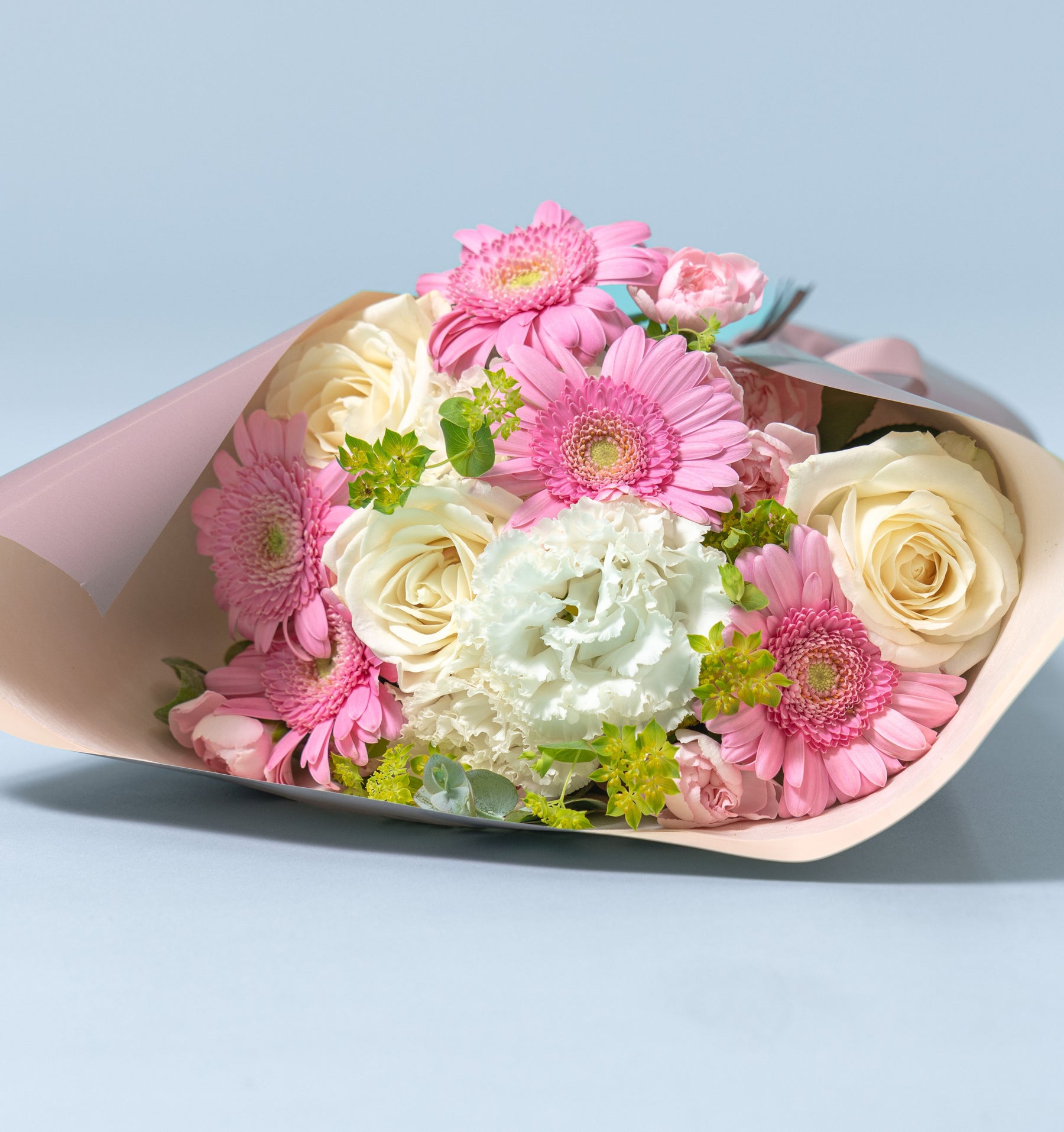ナチュラルピンクの花束 ブーケタイプ size:L