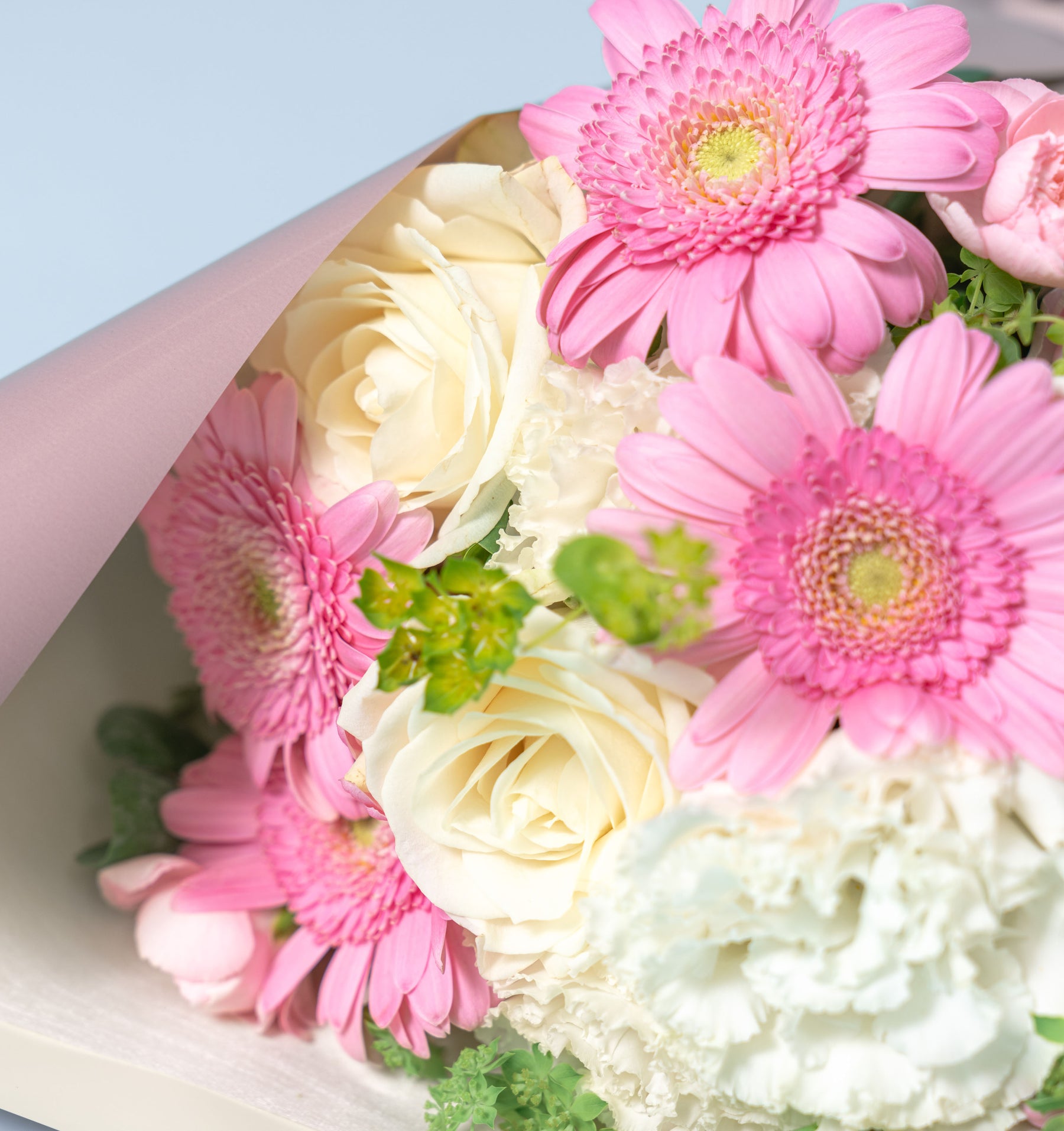 ナチュラルピンクの花束 ブーケタイプ size:L