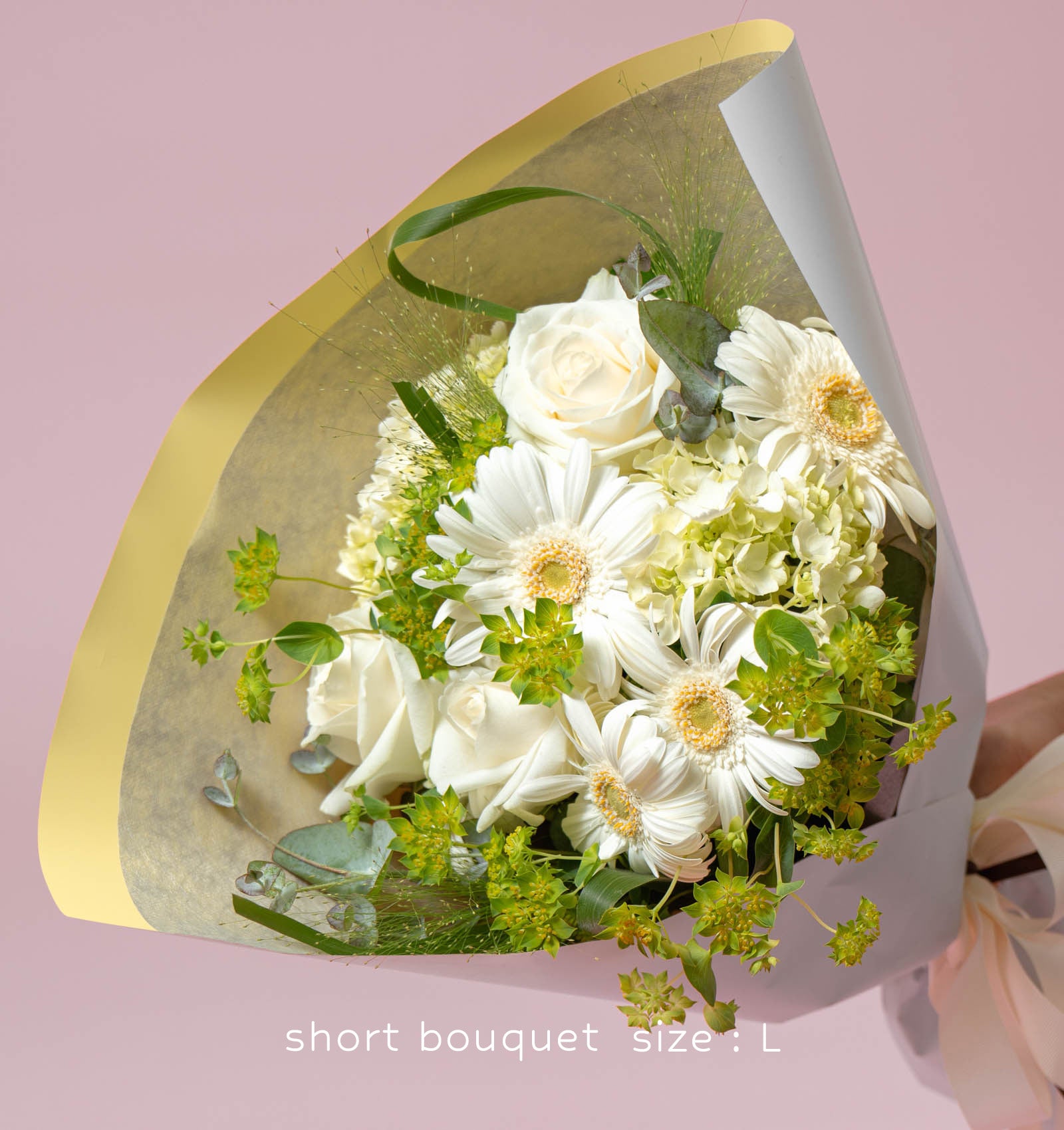 花束アレンジ size:S ナチュラルグリーン｜花次郎のフラワーギフト