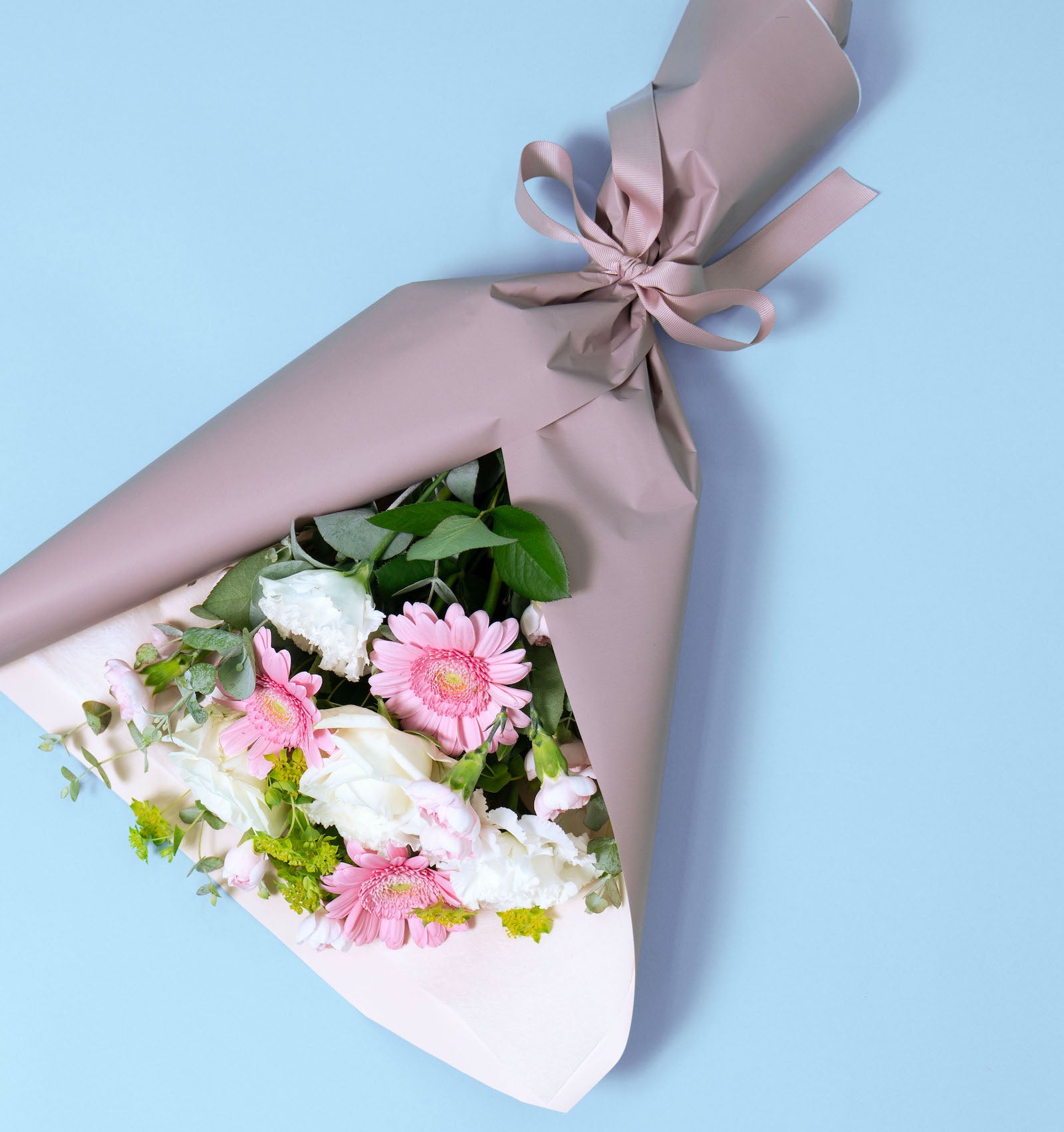 ナチュラルピンクの花束 贈呈タイプ size:S