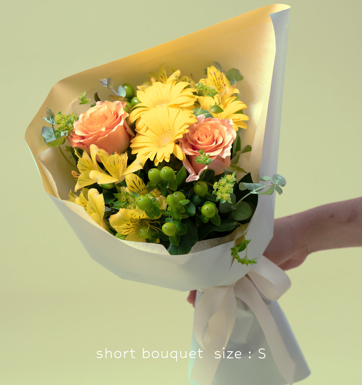 ビタミンカラーの花束 ブーケタイプ size:S