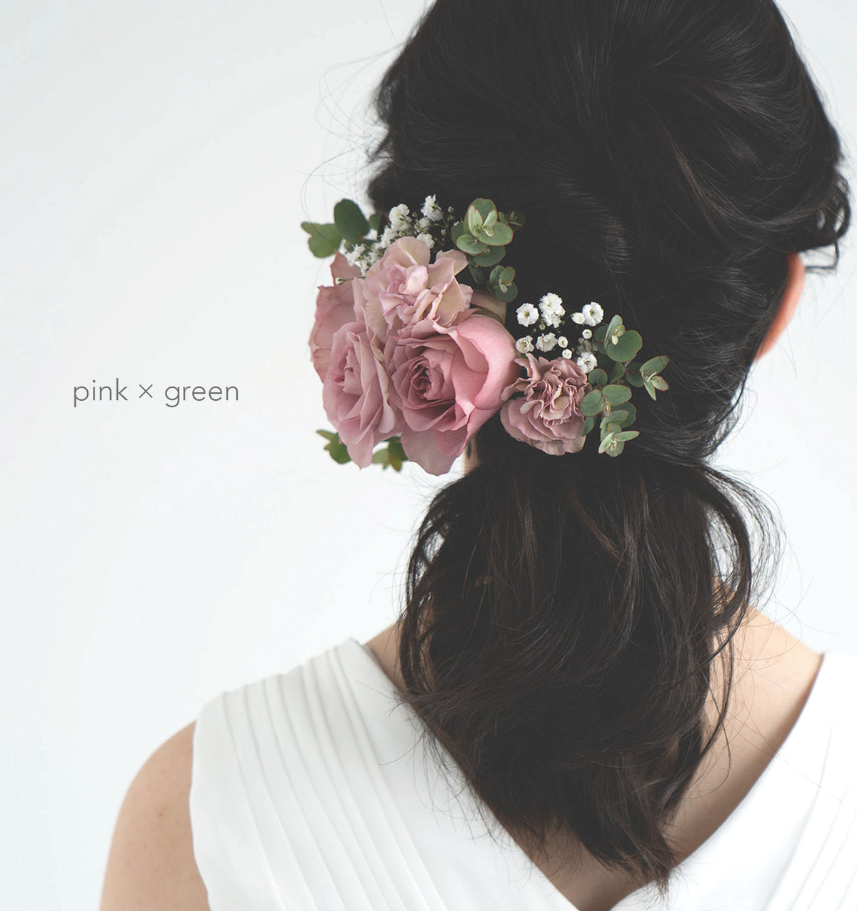 アンティークピンクのバラのヘッドピース|生花|結婚式|ブライダル