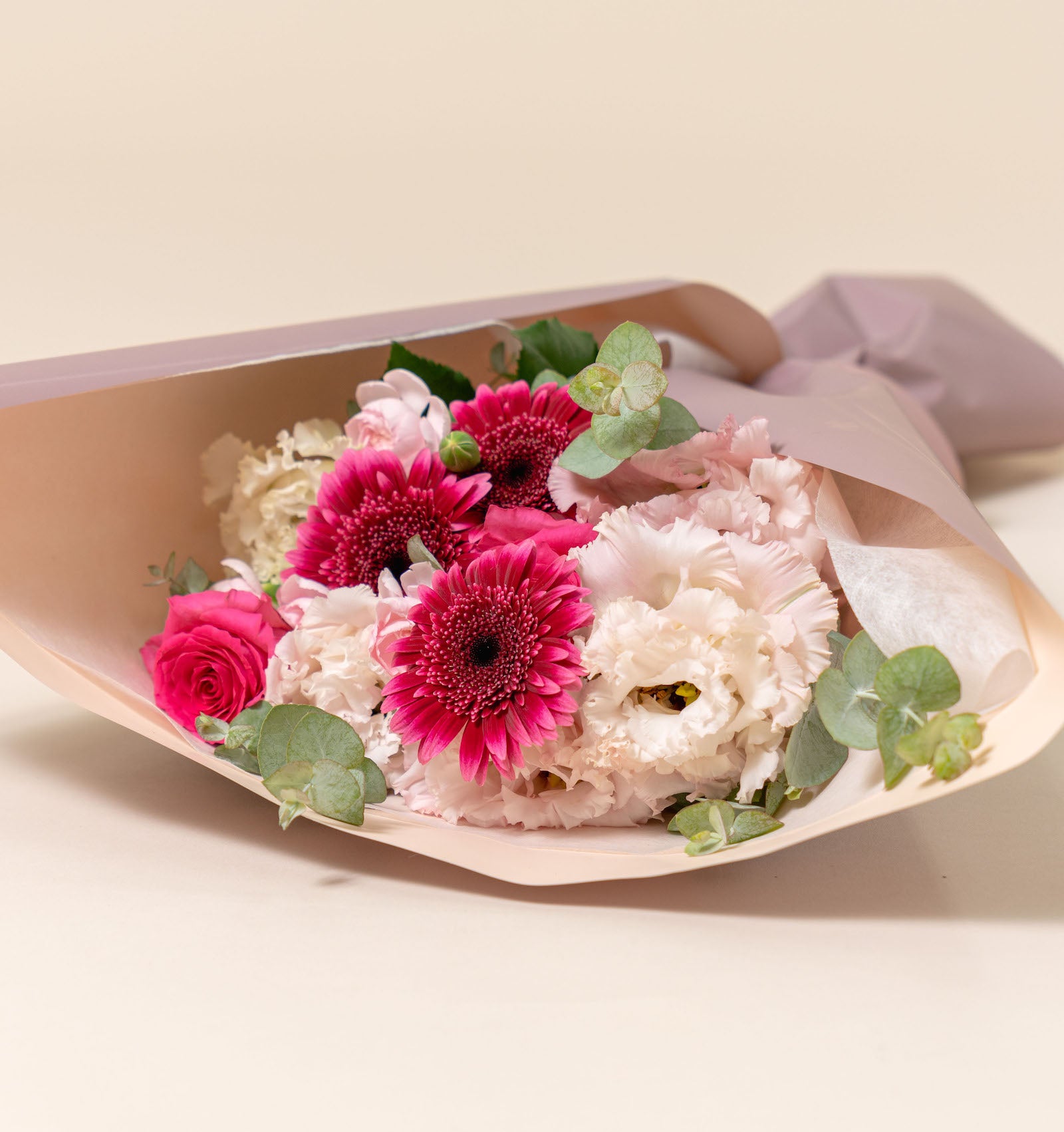 ブライトピンクの花束 贈呈タイプ　size:L