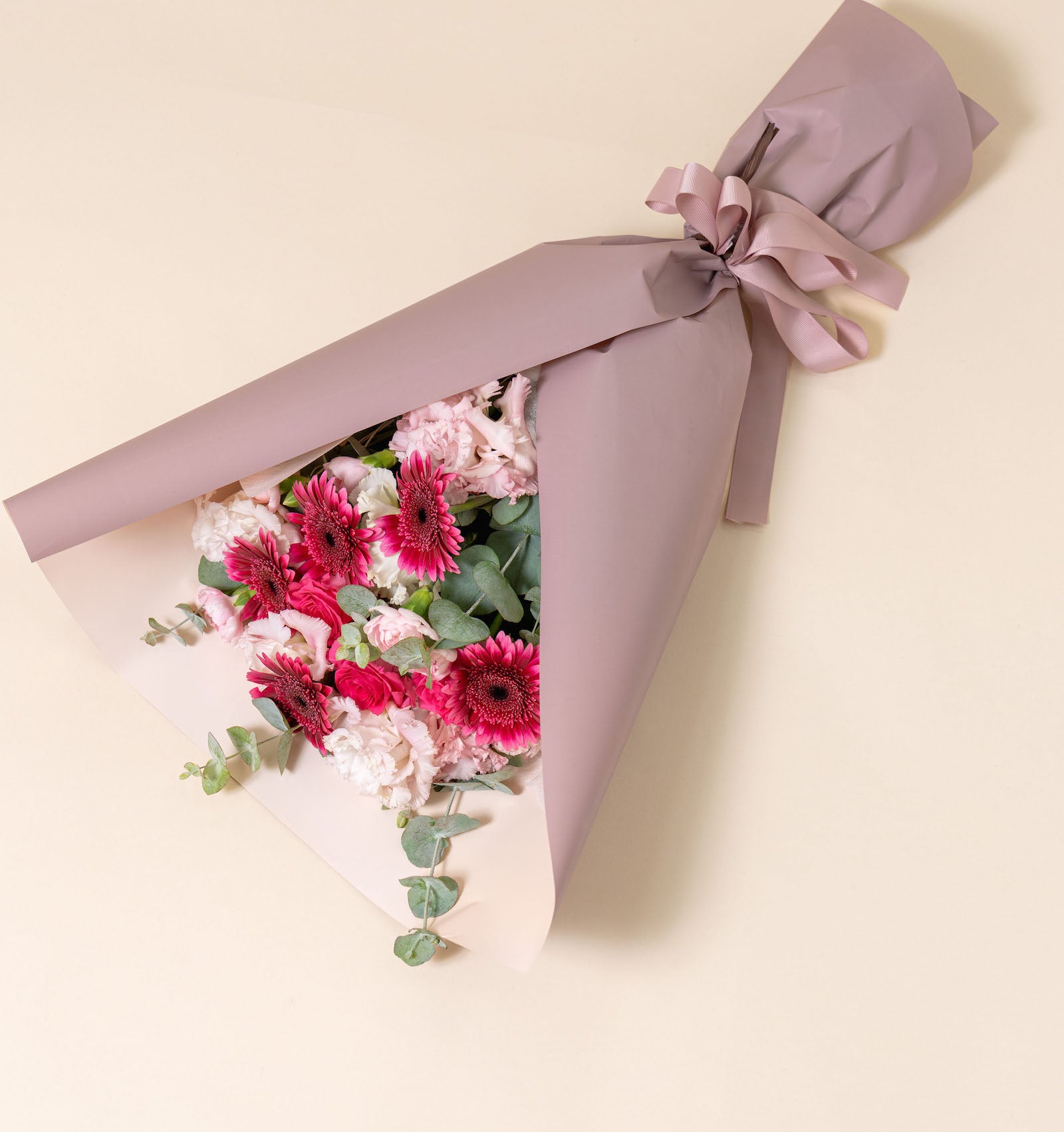 ブライトピンクの花束 贈呈タイプ　size:L