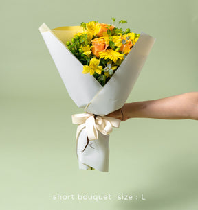 ビタミンカラーの花束 ブーケタイプ　size:L