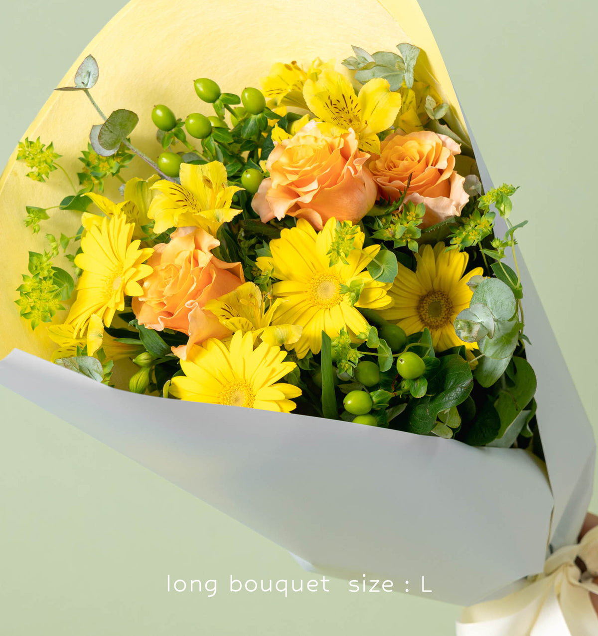 ビタミンカラーの花束 贈呈タイプ　size:L