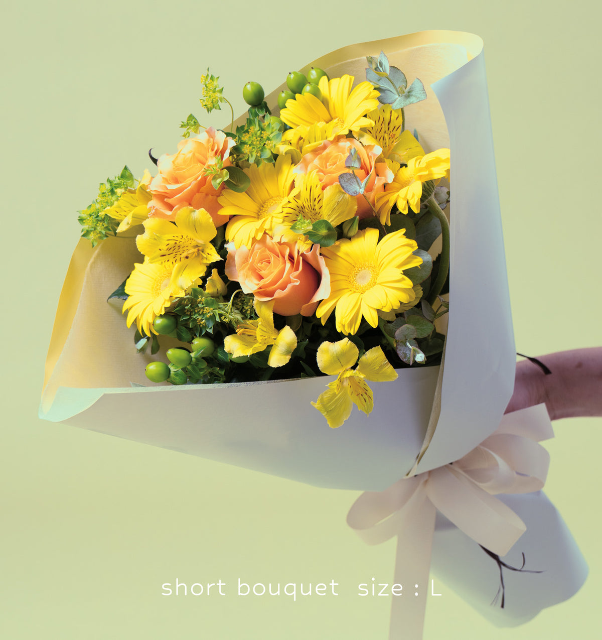 ビタミンカラーの花束 ブーケタイプ　size:L